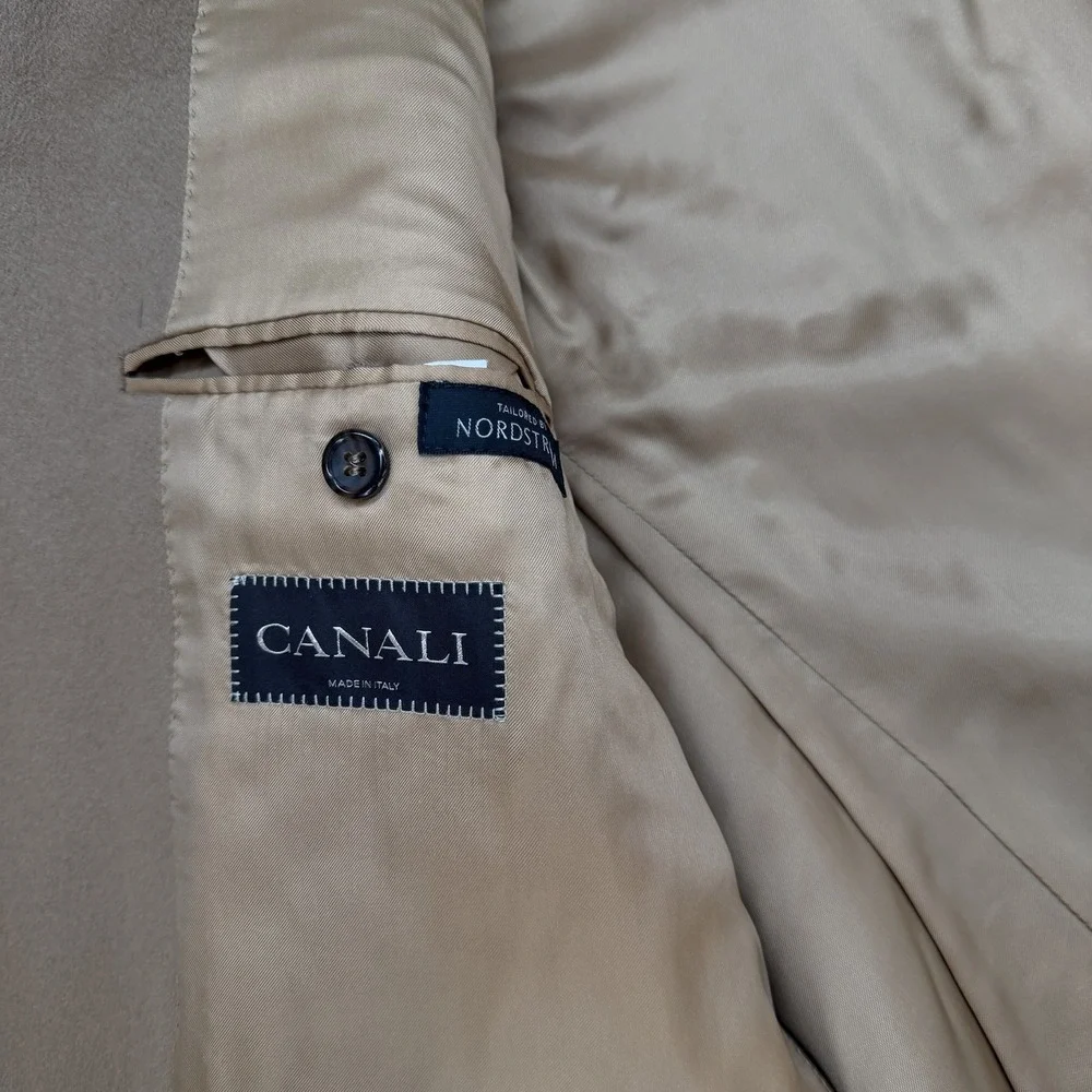 Canali Puro Cashmere Sport Coat Blazer Men's 56R (46R US) Camel Tan Made Italy